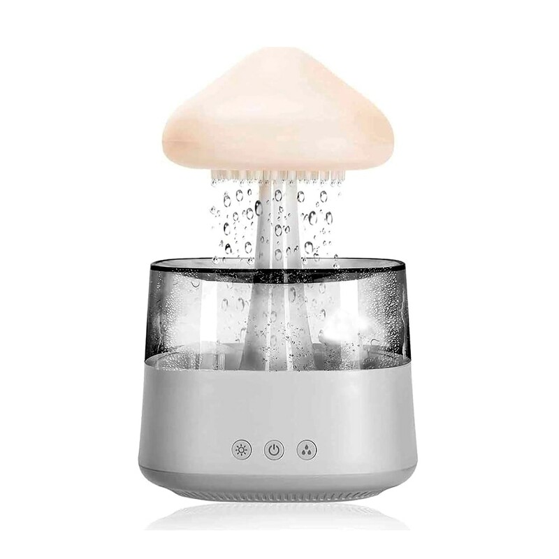 اسپیکر بلوتوثی RGB طرح ابر بارونی RGB bluetooth speaker with rainy cloud design and humidifier
