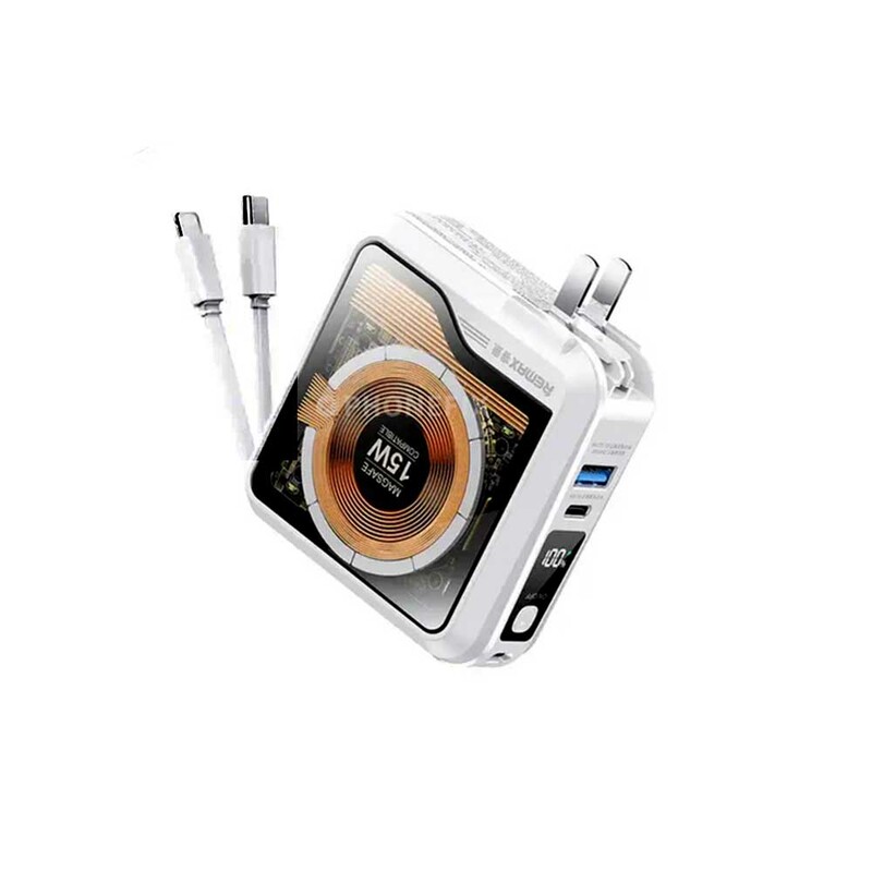 آداپتور و پاوربانک وایرلس شارژ برند ریمکس به همراه کابل Remax wireless charging adapter and power bank with cable