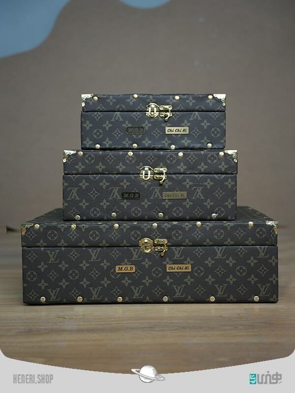 جعبه چمدانی 3 سایز طرح ال وی  Box 3 sizes design Lv
