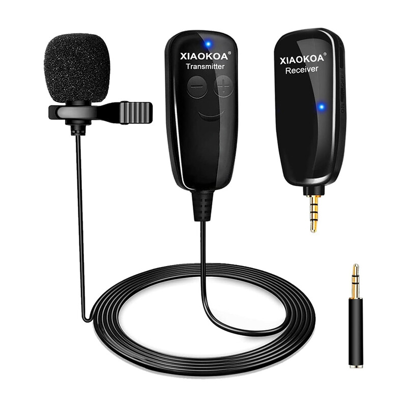 میکروفون بی سیم دارای گیرنده و فرستنده XIAOKOA wireless microphone