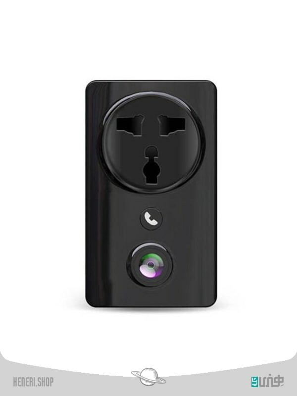 پریز و آداپتور شارژر هوشمند همراه با دوربین تحت شبکه  180 Degree Panoramic 1080P WIFI CCTV Home Security Camera USB Wall Socket Charger Adapter  EC59