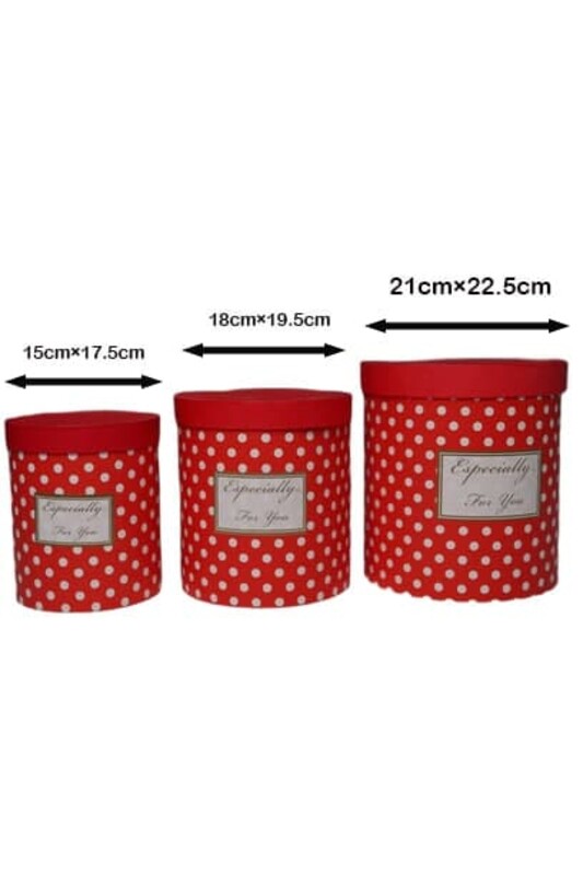 جعبه کادوئی خالخالی قرمز Red spotted gift box