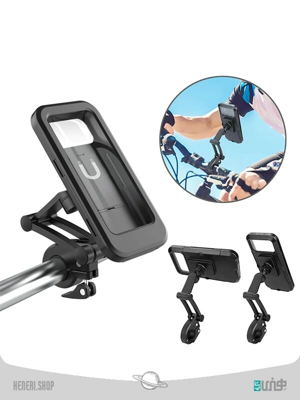 هولدر گوشی دوچرخه و موتور ضد آب با چرخش 360 درجه  360°Bicycle Motor Bike Waterproof Phone Case Mount Holder for Mobile Phone