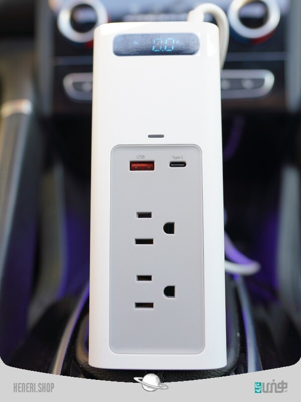 چند راهی برند باسئوس Baseus In-car Inverter 150W CRNBQ-01 US JP Plug 110V