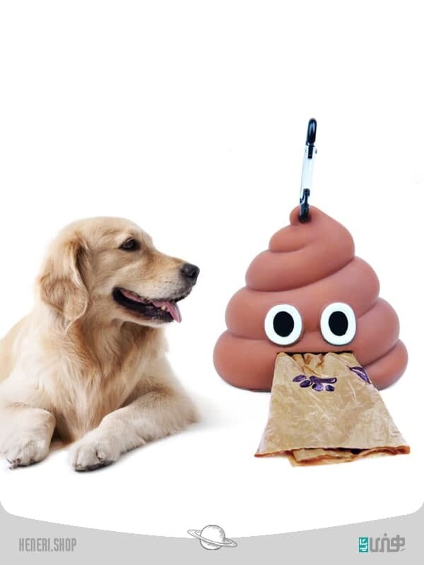 قاب سیلیکونی کیسه فضولات رولی طرح poop