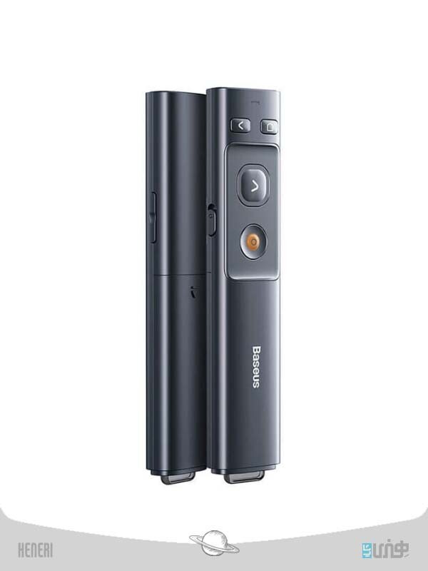 پوینتر و پرزنتر باسئوس Baseus ACFYB-0G Orange Dot Wireless Presenter Red Laser Grey