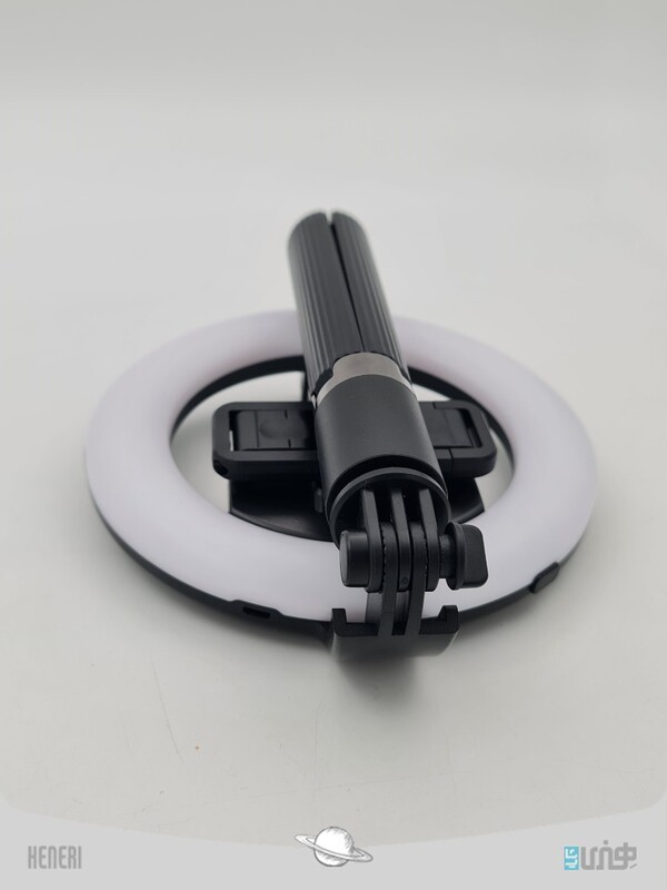 رینگ لایت عکاسی مدل L-07 مونوپادی L07 Bluetooth Selfie Stick Tripod with 5 inch LED Ring Light