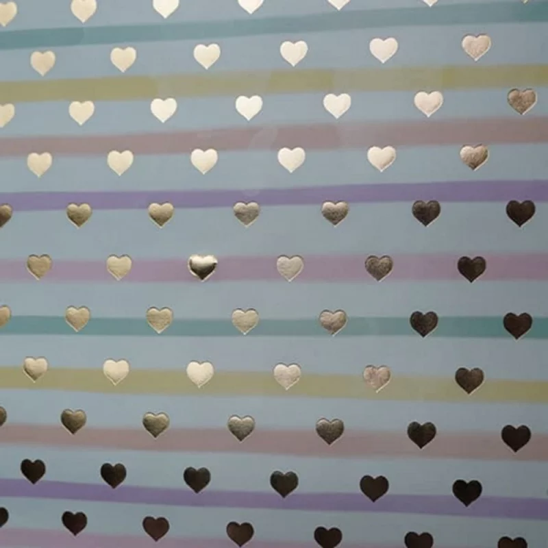 کاغذ کادو طرح قلب طلاکوب Corrugated gilded gift paper