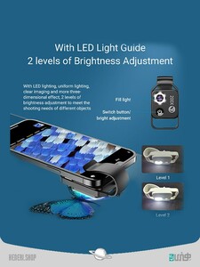 لنز ماکرو میکروسکوپی 200X CPL قابل حمل تلفن همراه Portable 200X CPL Macro Microscope Lens
