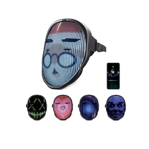 ماسک صورت LED پاور بانک دار Full Color LED Face Mask With Bluetooth and Powerbank