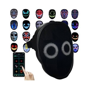 Full Color LED Face Mask With Bluetooth and Powerbank (1)
