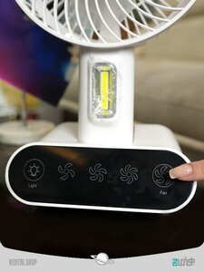 پنکه و لامپ شارژی کمپینگ  Rechargeable camping fan and lamp