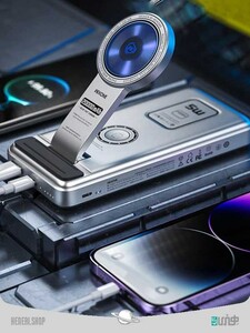 پاوربانک 5در1 10000 میلی آمپر با قابلیت وایرلس شارژ ویکوم Wekome 5 in 1 10000 mAh power bank with wireless charging capability