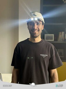 کلاه کمپینگ با چراغ ال ای دی Camping hat with LED light