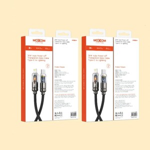wat transparent type-c to lightning charging cable of Moxom brand (2)