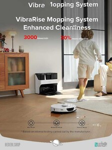 جارو رباتیک روبوراک به همراه ایستگاه شارژ هوشمند Roborock robotic vacuum cleaner with smart charging station