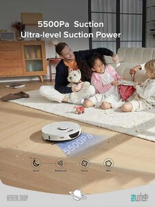 جارو رباتیک روبوراک به همراه ایستگاه شارژ هوشمند Roborock robotic vacuum cleaner with smart charging station