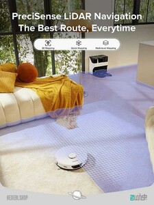 جارو رباتیک روبوراک به همراه ایستگاه شارژ هوشمند Roborock robotic vacuum cleaner with smart charging station