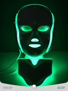 ماسک صورت led جوانساز پوست صورت و گردن با 7 رنگ 7 LED Face Mask and Neck Skin Light Photon Therapy Beauty with Colors