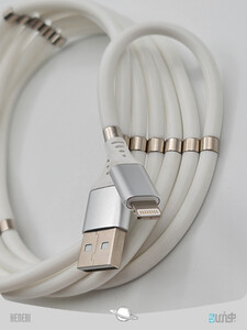 کابل شارژ مگنتی با کاور مات Magnetic Self Winding Cable