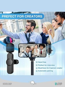 2 میکروفون با1 گیرنده ی لایتنینگ 2 microphones with 1 lightning receiver