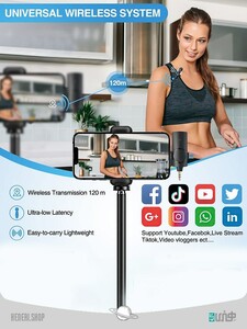 2 میکروفون با1 گیرنده ی لایتنینگ 2 microphones with 1 lightning receiver