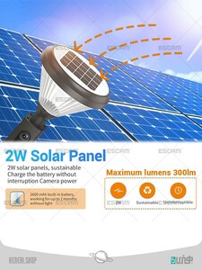 دوربین امنیتی خورشیدی مدل ( QF-190 )  ESCAM QF-190 Solar security camera
