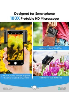 لنز ماکرو میکروسکوپی 100X CPL اپیکسل قابل حمل تلفن همراه Portable 100X CPL Macro Microscope Lens