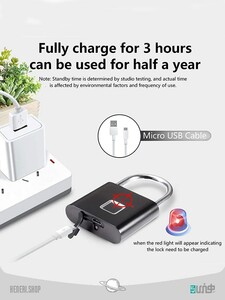 قفل اثر انگشت ضد سرقت Anti-theft fingerprint lock