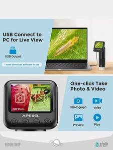 میکروسکوپ دیجیتال دستی اپکسل APEXEL Handheld Digital Microscope