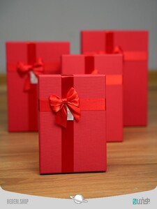 جعبه هدیه مستطیلی قرمز (4 سایز) Red rectangular gift box