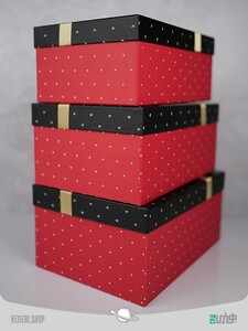 باکس هدیه مستطیلی 3 تکه 3-piece rectangular gift box