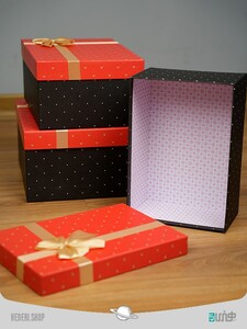 جعبه هدیه مستطیلی قلبی (3 سایز) Rectangular heart gift box