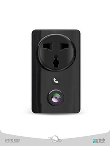 پریز و آداپتور شارژر هوشمند همراه با دوربین تحت شبکه  180 Degree Panoramic 1080P WIFI CCTV Home Security Camera USB Wall Socket Charger Adapter  EC59