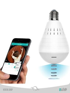 لامپ LED دوربین دار 360 درجه دید در شب 360 degree night vision camera lamp