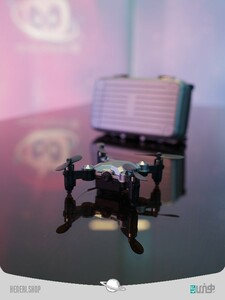 مینی کوادکوپتر دوربین دار چمدانی با اتصال wifi و هولدر گوشی  RC Drone Foldable Mini Palm Suitcase FPV Portable Quadcopter With 2.4G WIFI  Camera