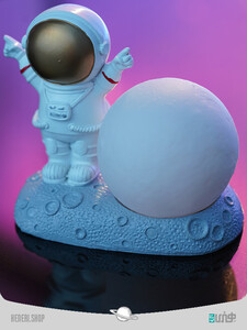 Astronaut design bedside lamp