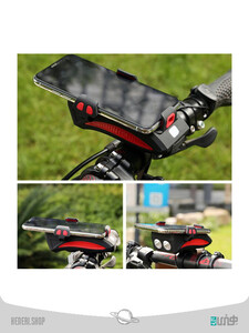 هولدر دوچرخه به همراه پاوربانک و چراغ قوه