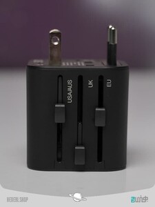 adaptor removable 2 in 1 universal travel adapter pps quick charge edition