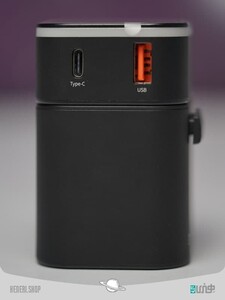 adaptor removable 2 in 1 universal travel adapter pps quick charge edition