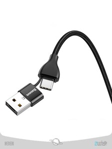 Baseus 2in1 Dual Output Cable USB+Type-C to iP 18W