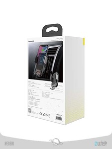 Baseus Smart Vehicle Bracket Wireless Charger Electric Auto Lock Car Mount Phone Bracket Air Vent Holder Qi Charger with Infrared Sensor black (WXZN-01)