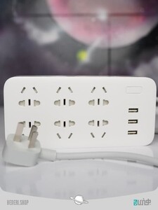 چند راهی و شارژر برند شیائومی 6 سوکت و 3 یو اس بی Xiaomi CXB6-1QM Power Strip