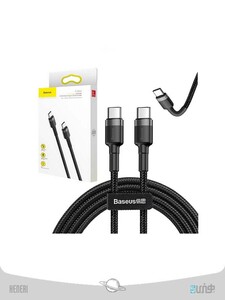 کابل ۲متری Type c_type c برند باسئوس Baseus Cable 2m Type-C PD 2.0 Flash Charging Data Cable Support 100W / 20V / 5A / QC 3.0 Fast Charge For Laptop