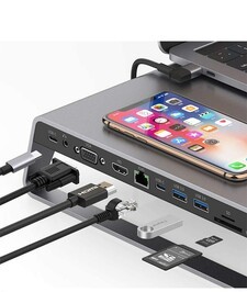 ایستگاه داک ONTEN چند منظوره Type-C وایرلس شارژ ONTEN Type-C MultiFunction Dock Station Wireless Fast Charger