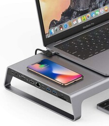 ایستگاه داک ONTEN چند منظوره Type-C وایرلس شارژ ONTEN Type-C MultiFunction Dock Station Wireless Fast Charger