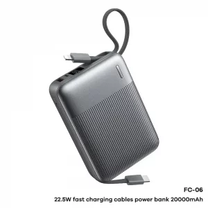 پاوربانک فست شارژ 20000 ریمکس همراه با کابل REMAX 22.5W Fast Charging Cables Power Bank 20000mAh FC-06