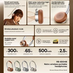 هدفون بی‌سیم ریمکس  REMAX  Wireless Headphones RB-830HB