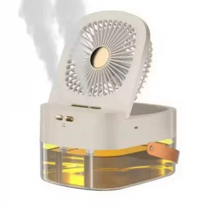 پنکه و چراغ خواب رو میزی مه پاش Fan With Night Light and dual spray Air Humidifier