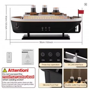 دستگاه بخور طرح کشتی تایتانیک Humidifier With  Titanic Ship design